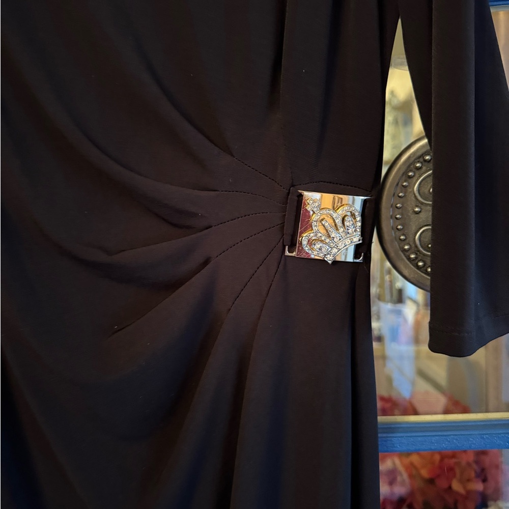 Elegant Black Dress with Silver Accent